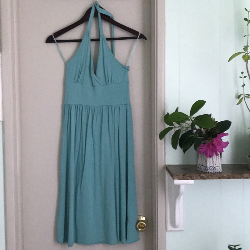 Turquoise halter dress 👗